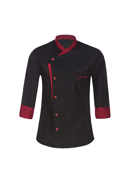 HALF SLEEVES CHEF'S JACKETblack