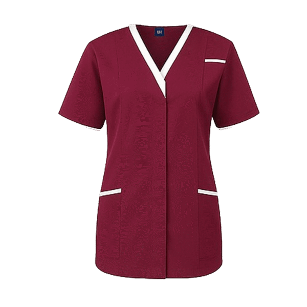 v neck scrub tunic